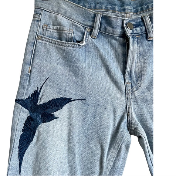 AllSaints Birds Embroidered Jeans sz 27 - Picture 6 of 10